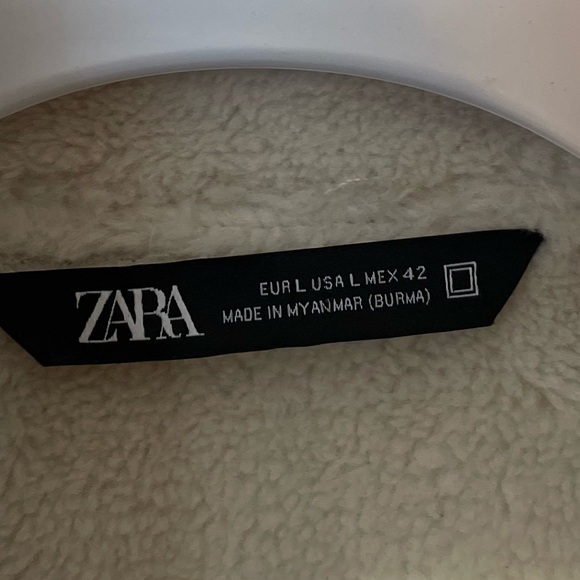 Zara bomber. Faux suede/ shearling. Size L - Picture 10 of 12